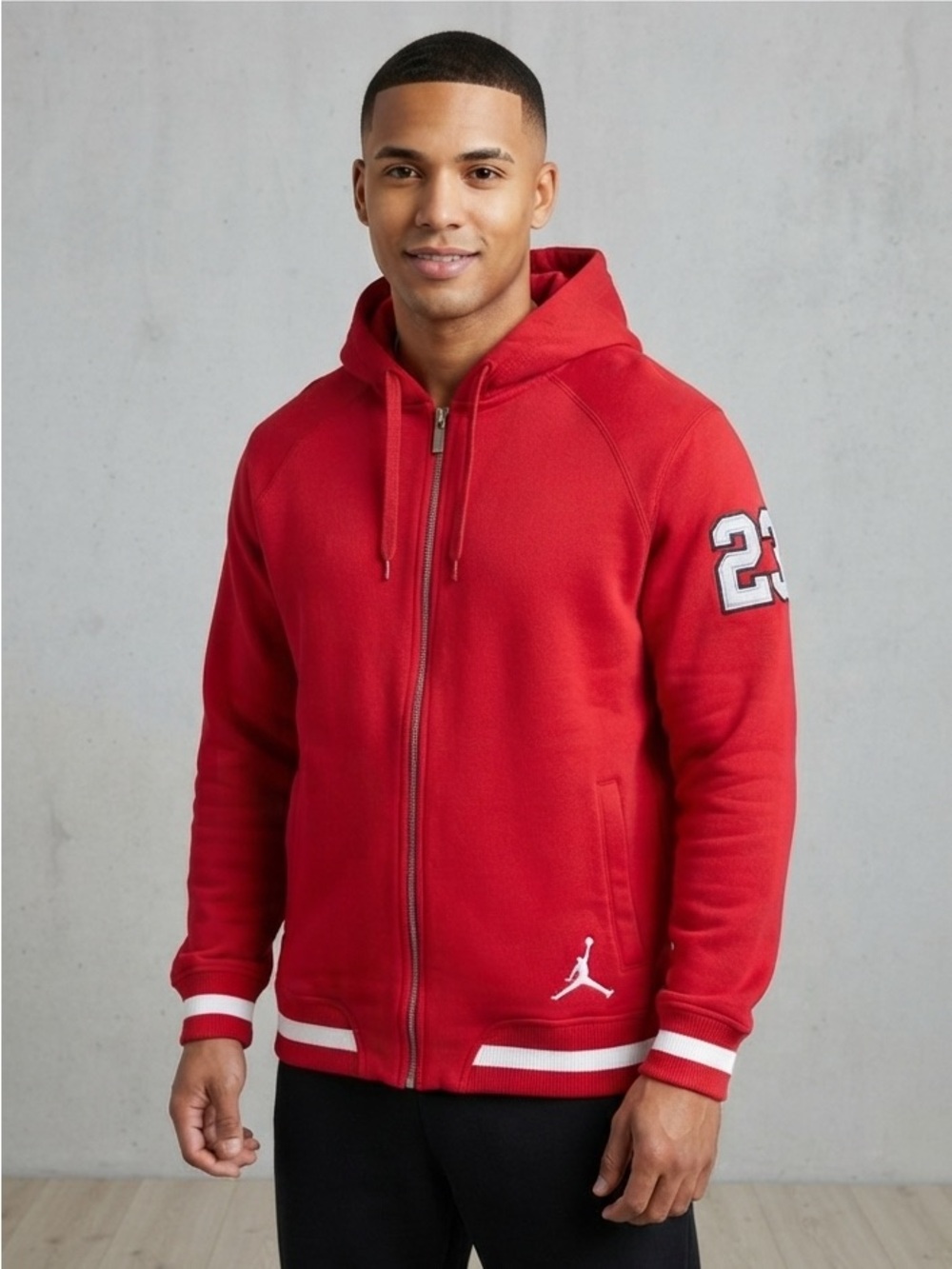Nike Jordan Varsity '23' Red Full-Zip Hoodie